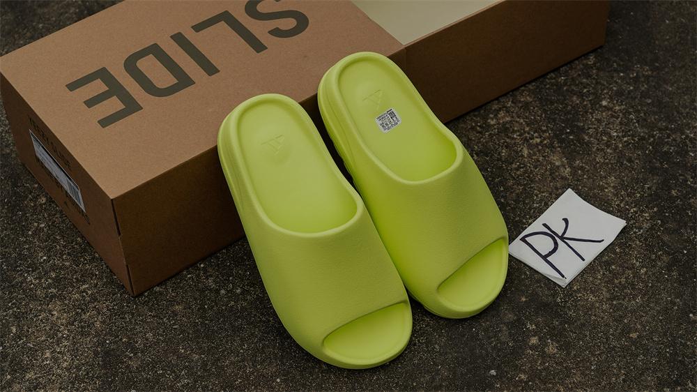 PK GOD adidas Yeezy Slide Glow Green Frosted RETAIL MATERIALS READY TO SHIP